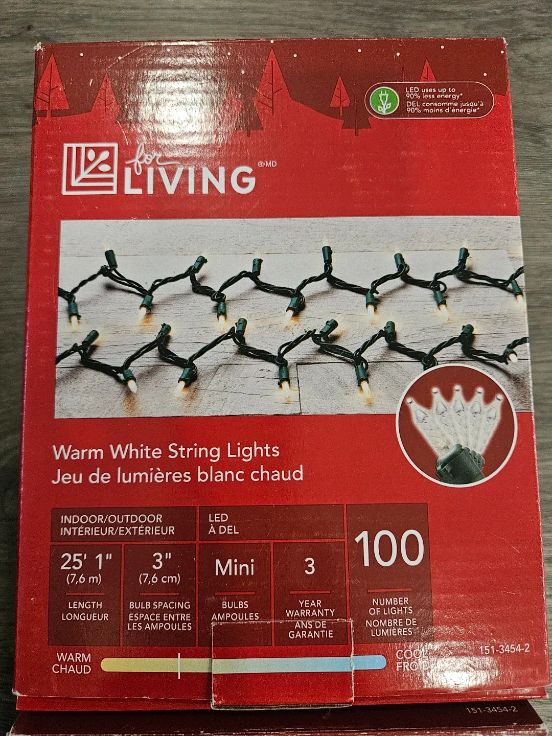 wreath and For Living Warm White String Lights image indicator(2)