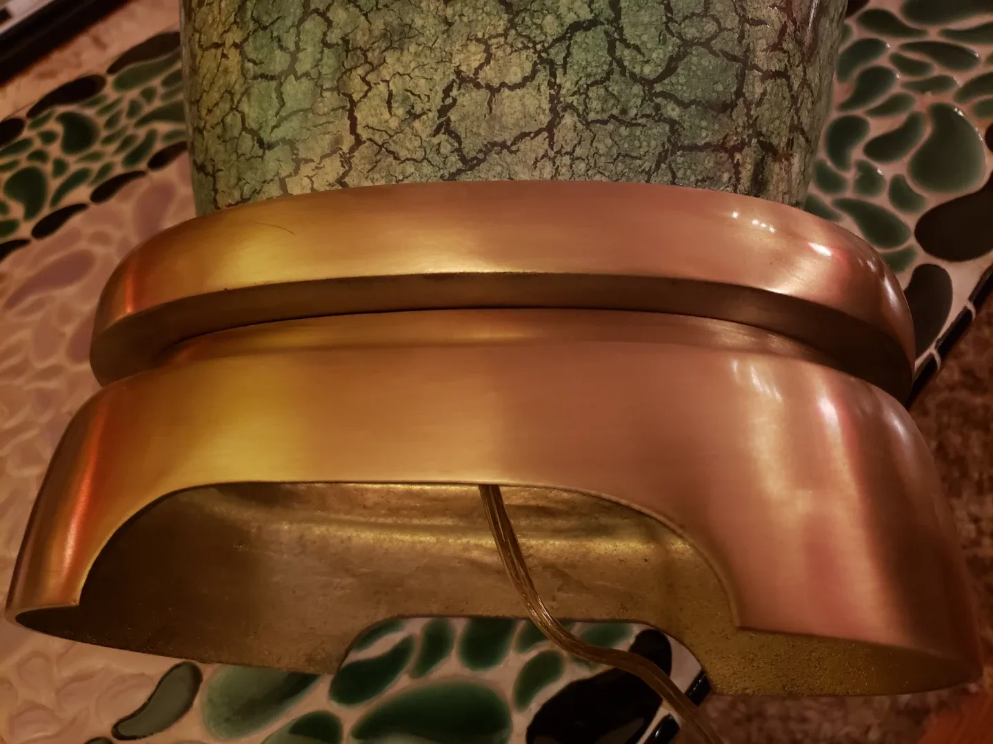 Leeazanne Green Crackle Glaze Table Lamp image indicator(5)