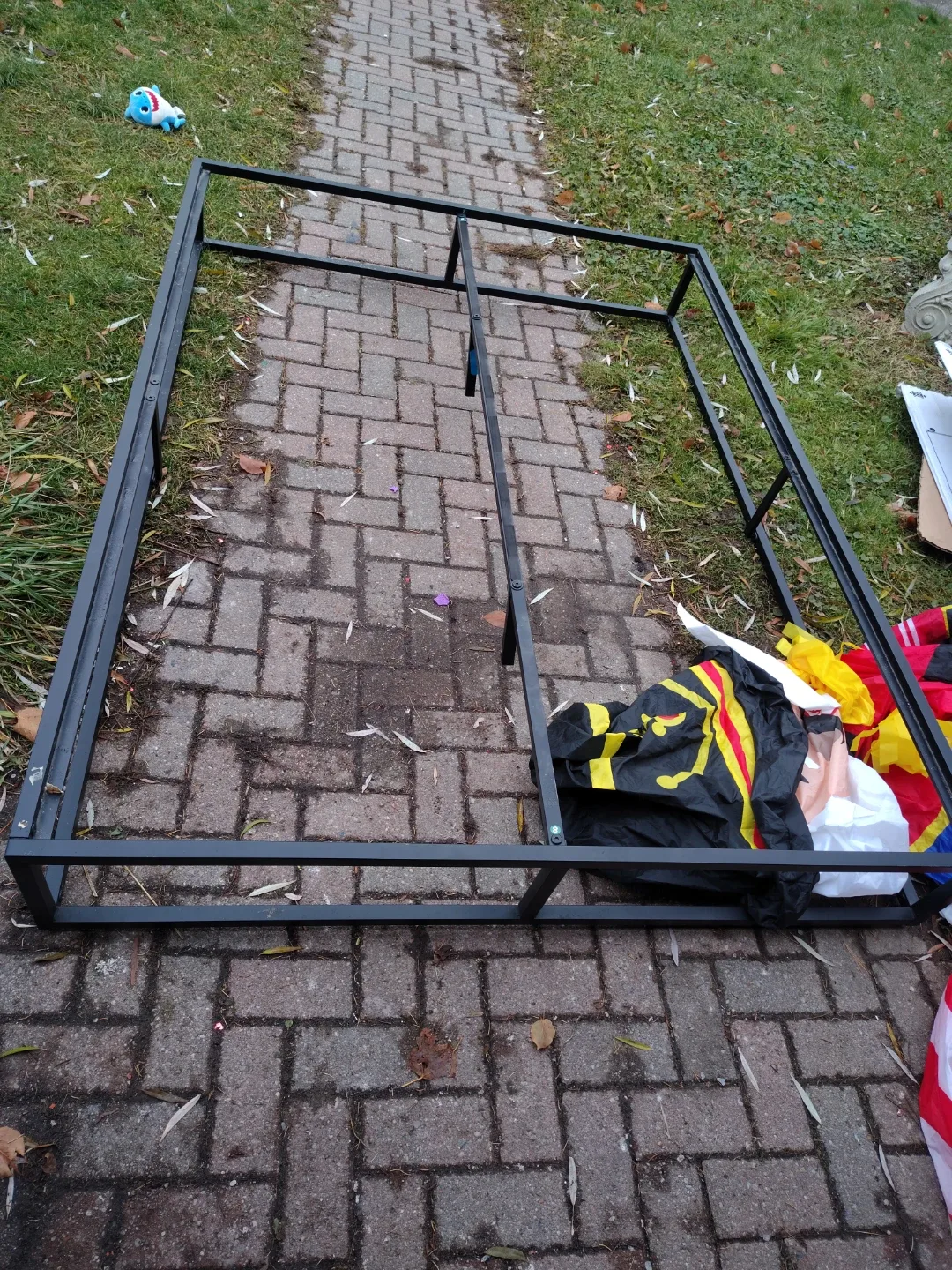 Bed frame with headboard