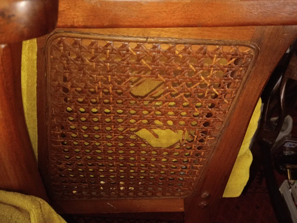 Pair o beautiful yellow velvet mid century arm chairs image indicator(5)