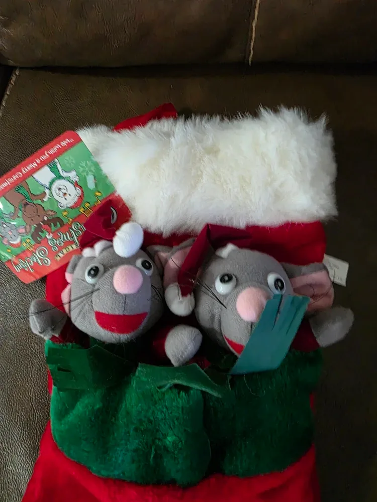 New 18" Fitz and Floyd Silly Stockings Christmas Stocking image indicator(2)