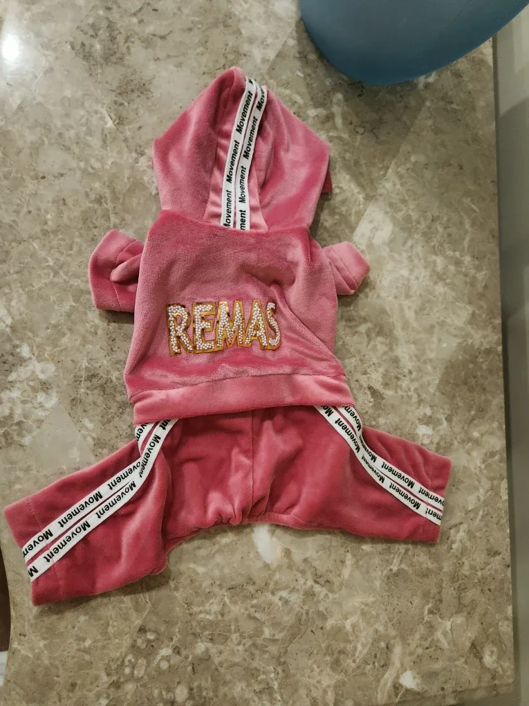 Pink Dog Tracksuit, Size Small