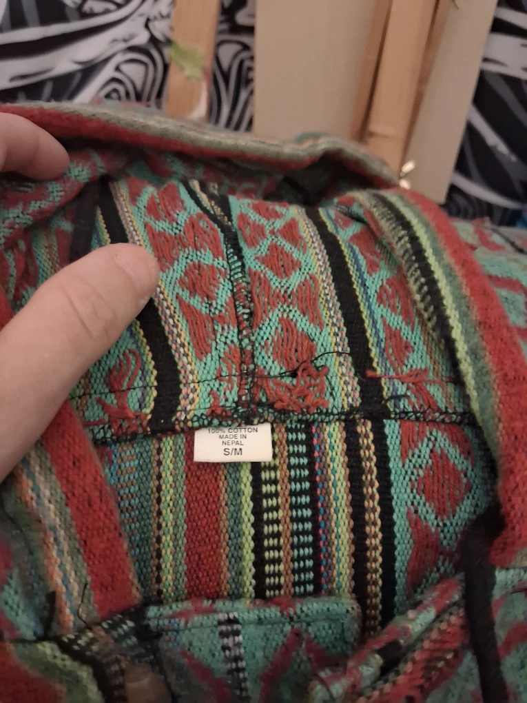 Handmade Nepal Cotton Hoodie - S/M - photo 2