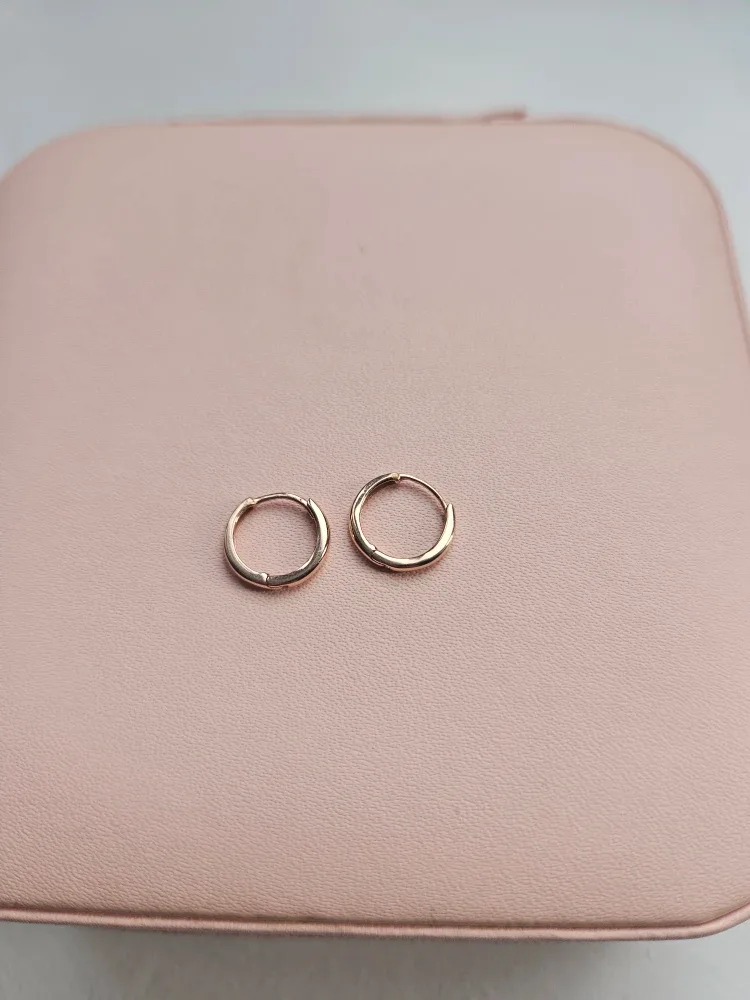 10K Rose Gold Hoop Earrings thumbnail