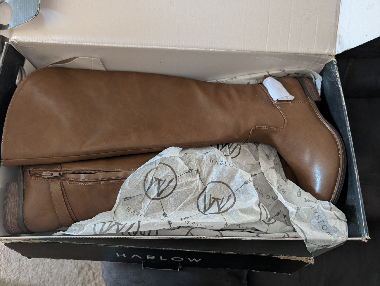 Harlow Brown Knee High Boots - Size 6 - photo 3