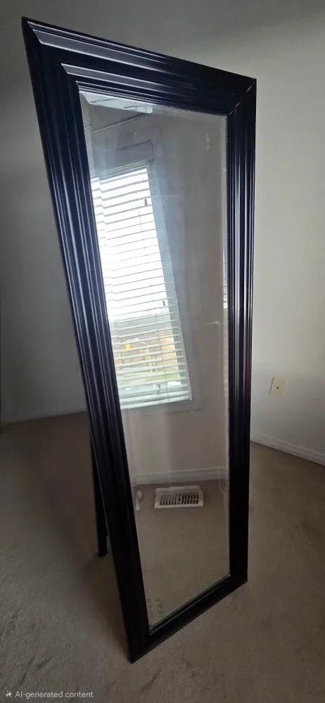 Black Framed Standing Mirror