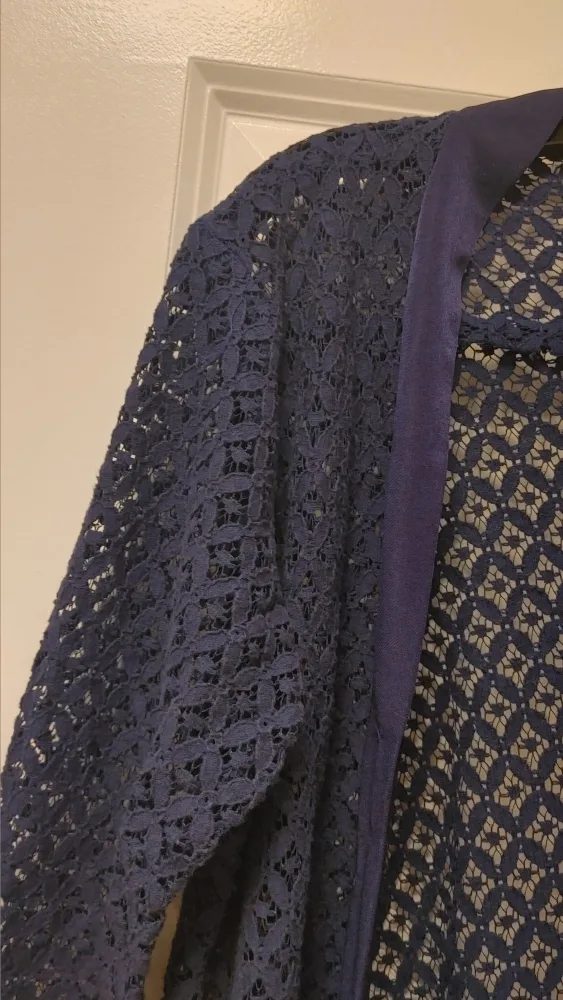 Navy Blue Lace Cardigan image indicator(3)