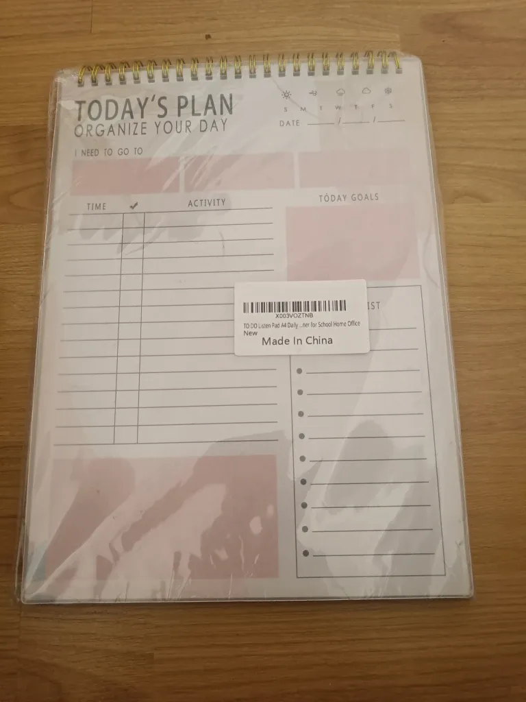 New TO DO Listen Pad A4 Daily Planner