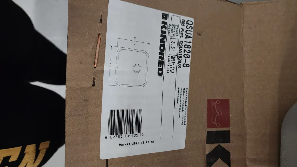 Kindred QSUS1820-8 Sink - New in Box image indicator(4)