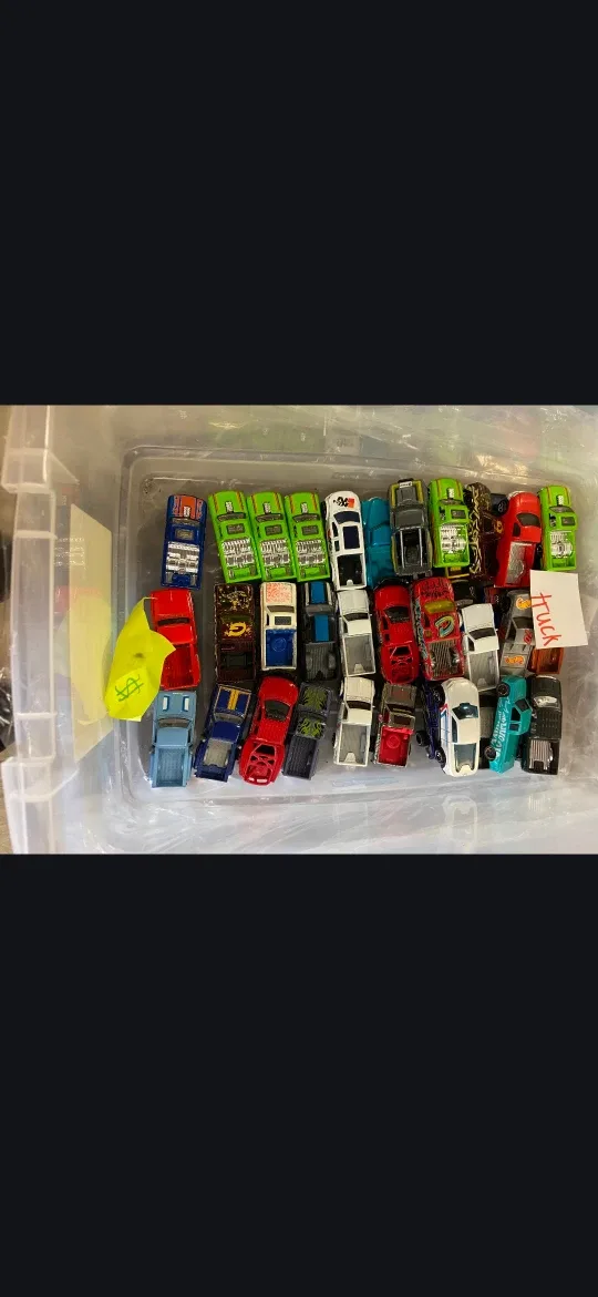 Lot of Hot Wheels Toy Trucks
