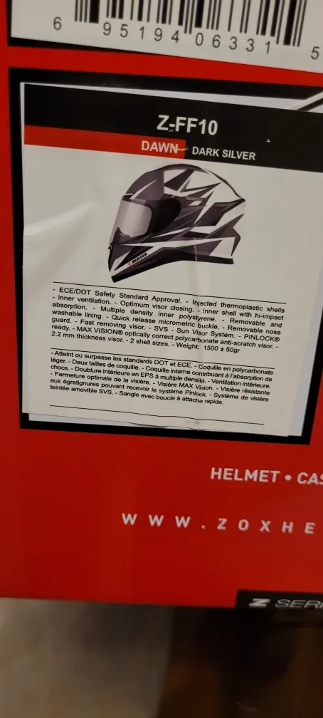 USED Zox Motorcycle Helmet - XL image indicator(2)