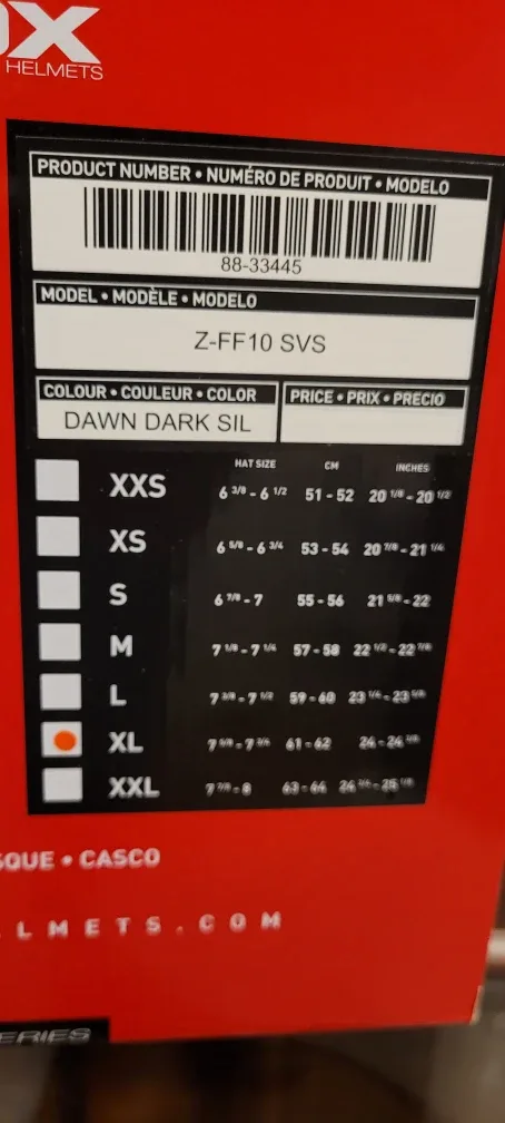 USED Zox Motorcycle Helmet - XL image indicator(3)