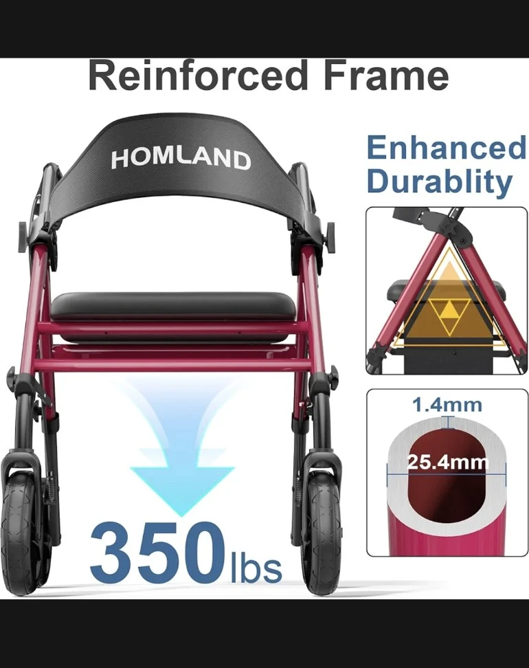 Homland Walker Rollator with Seat - photo 2