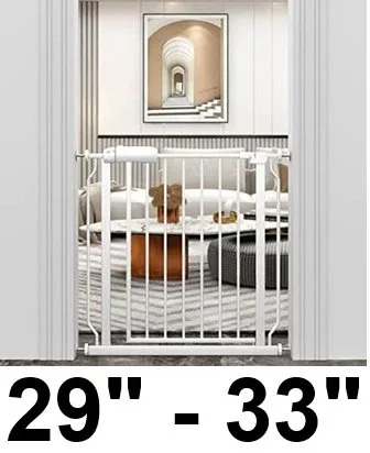 Baby Gate Extra Wide Pressure Mounted - 29" - 33"
