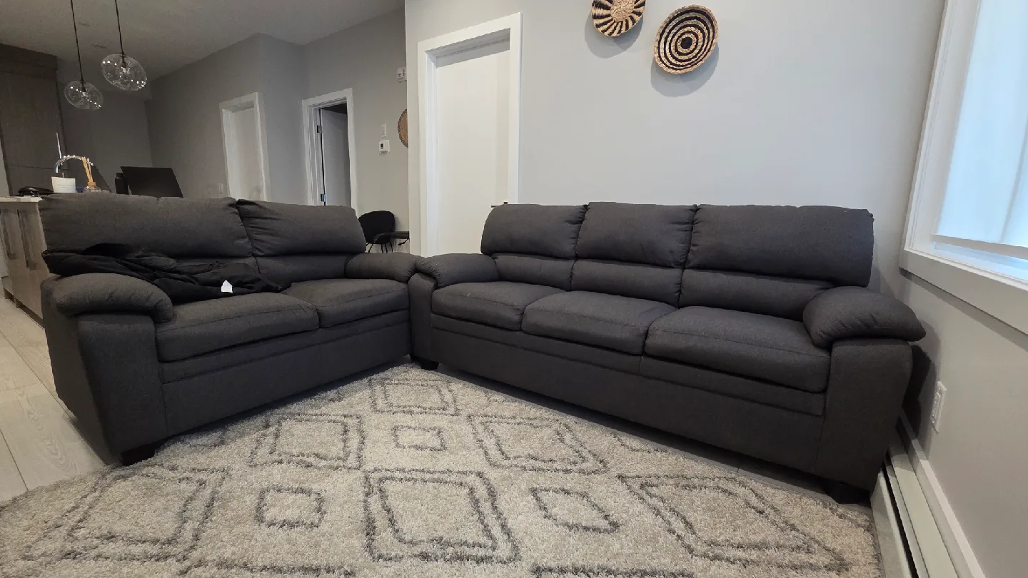 Grey Sofa and Loveseat Set image indicator(2)