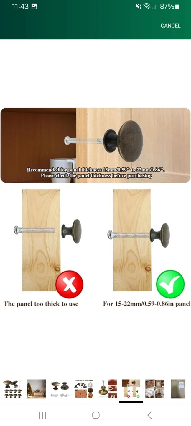 NEW! Yufana Vintage Cabinet Knobs - 8 Pack + Bonus image indicator(5)