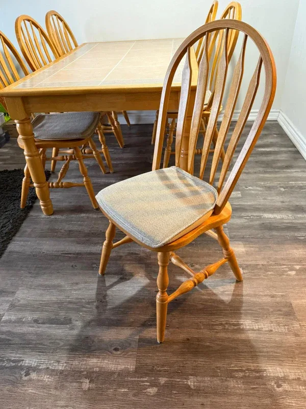 Wooden 6 Seater Dining Table Set image indicator(2)