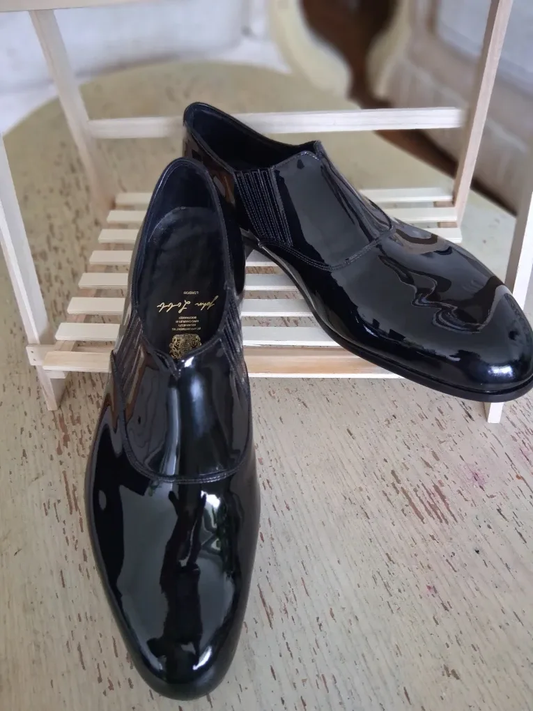 John Lobb Black Patent Leather Shoes - Size 36