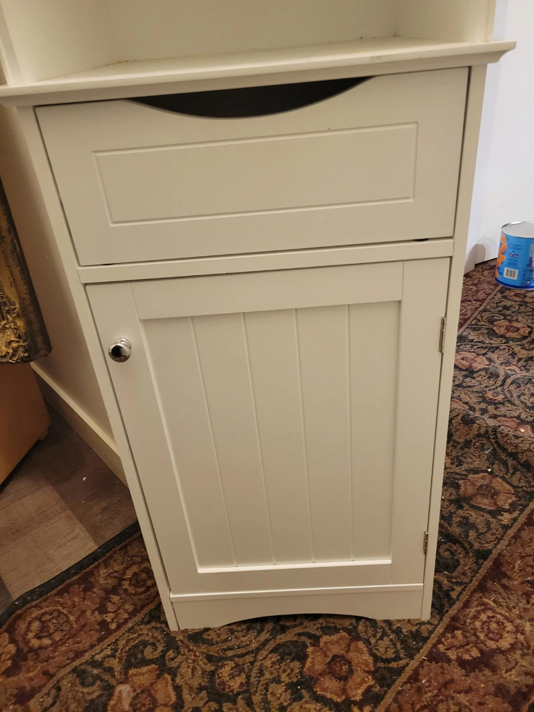 White Bathroom Cabinet with Drawer - photo 3