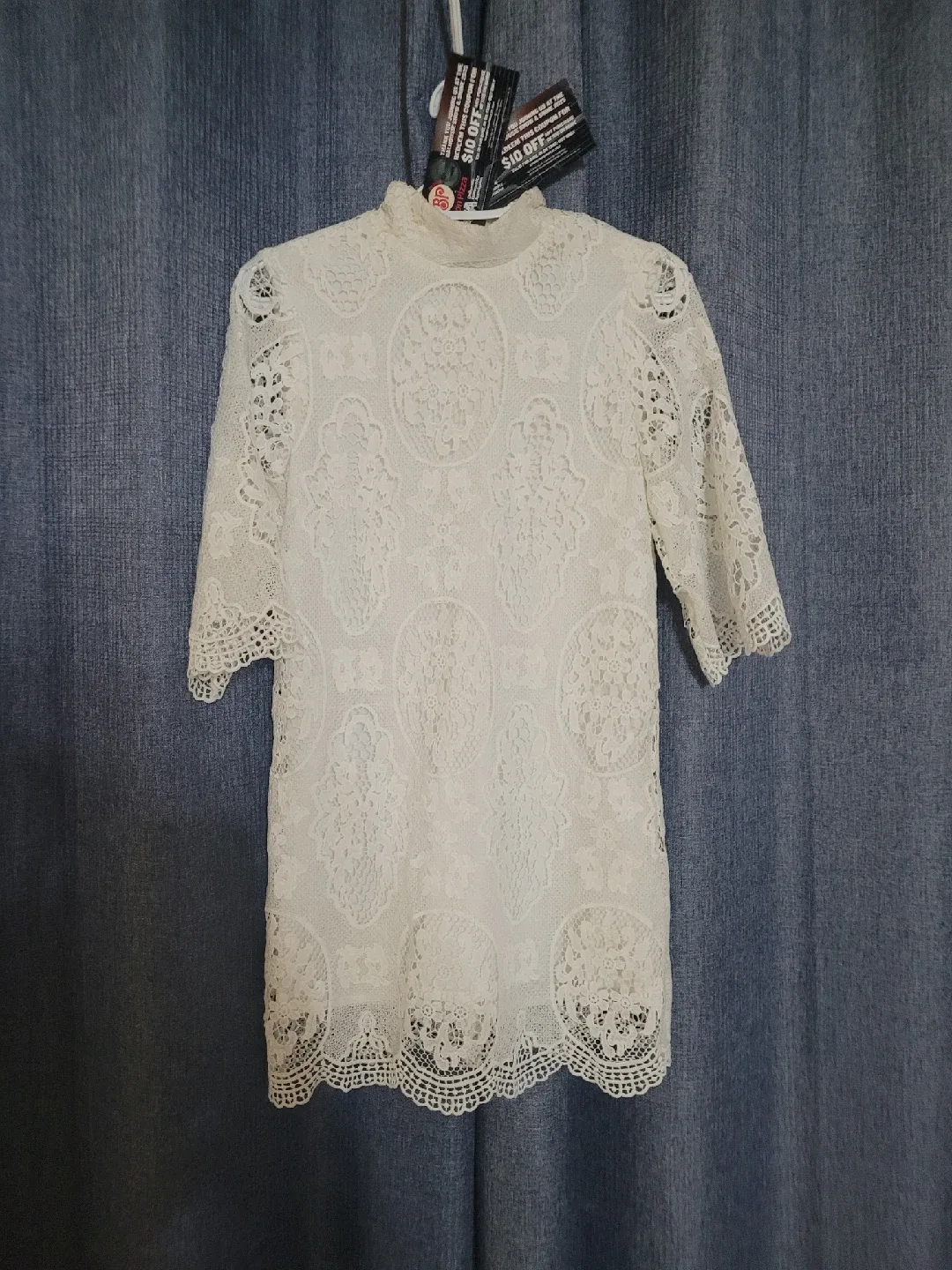 White Lace Dress - Size S image indicator(2)
