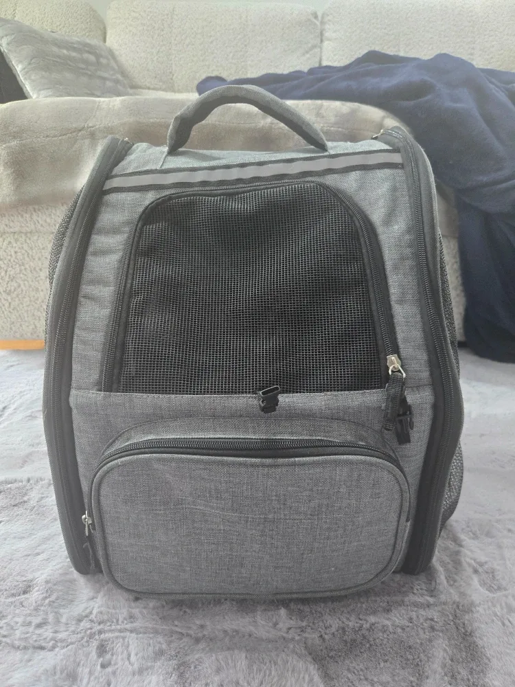 Grey Pet Carrier Backpack