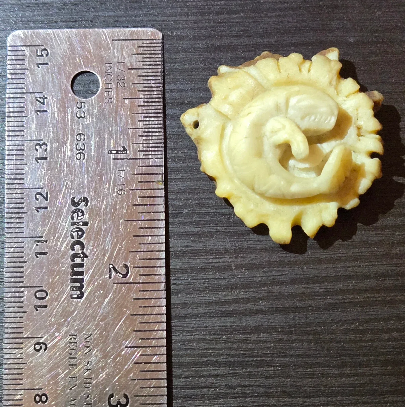 One Of A Kind Indigenous Handcarved Canucks Orca Antler Pendant image indicator(3)