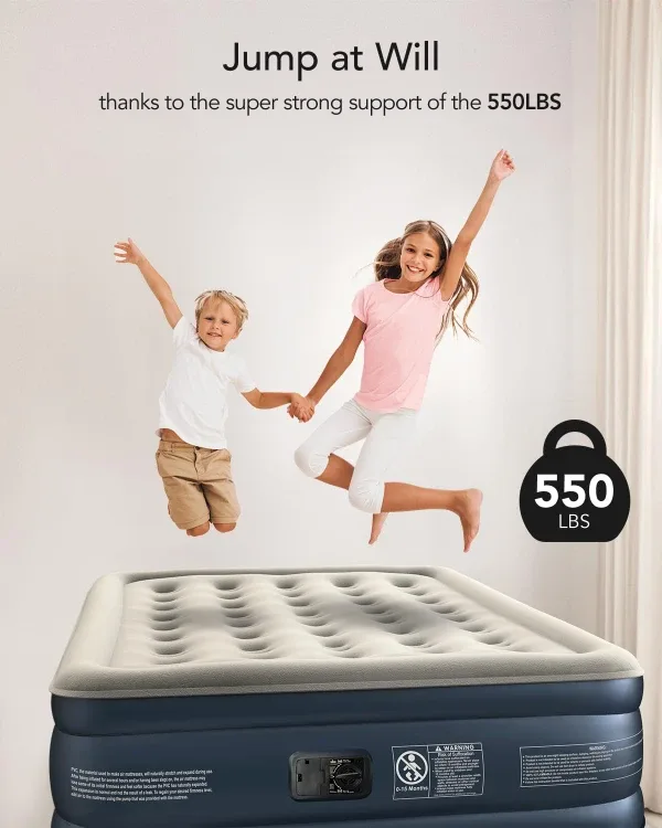 Air Mattress with Built in Pump BNIB image indicator(4)