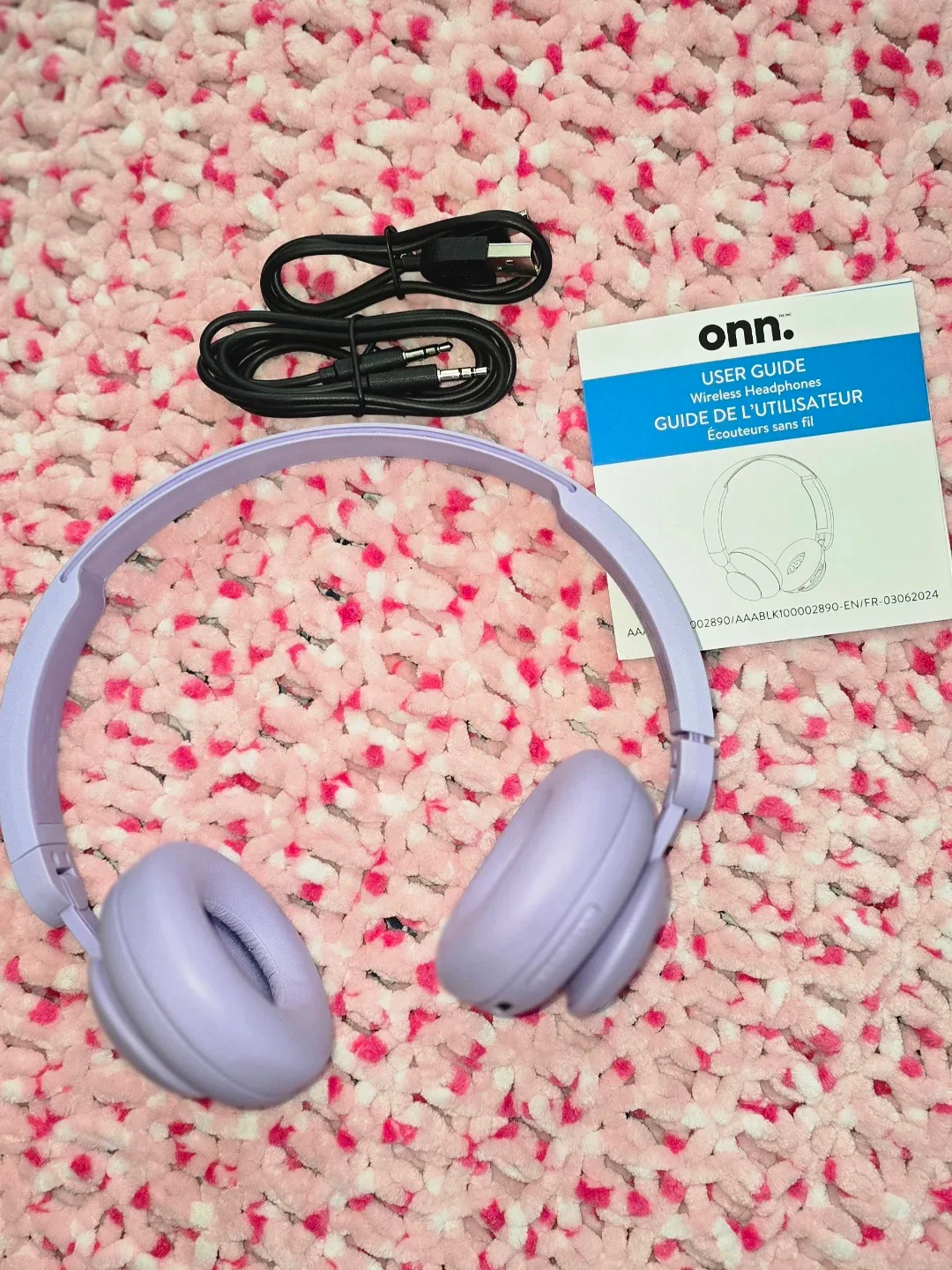 onn. Wireless Headphones - Lilac image indicator(2)