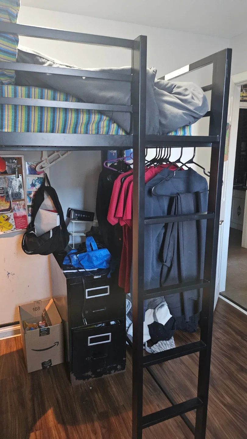 Double Loft Bed with Desk and Chair image indicator(2)