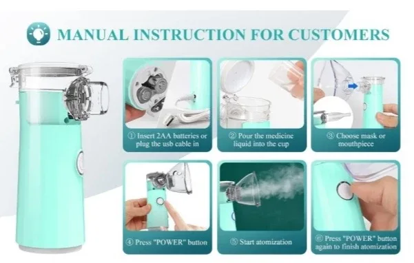 NEW Portable Nebulizer - Blue image indicator(6)