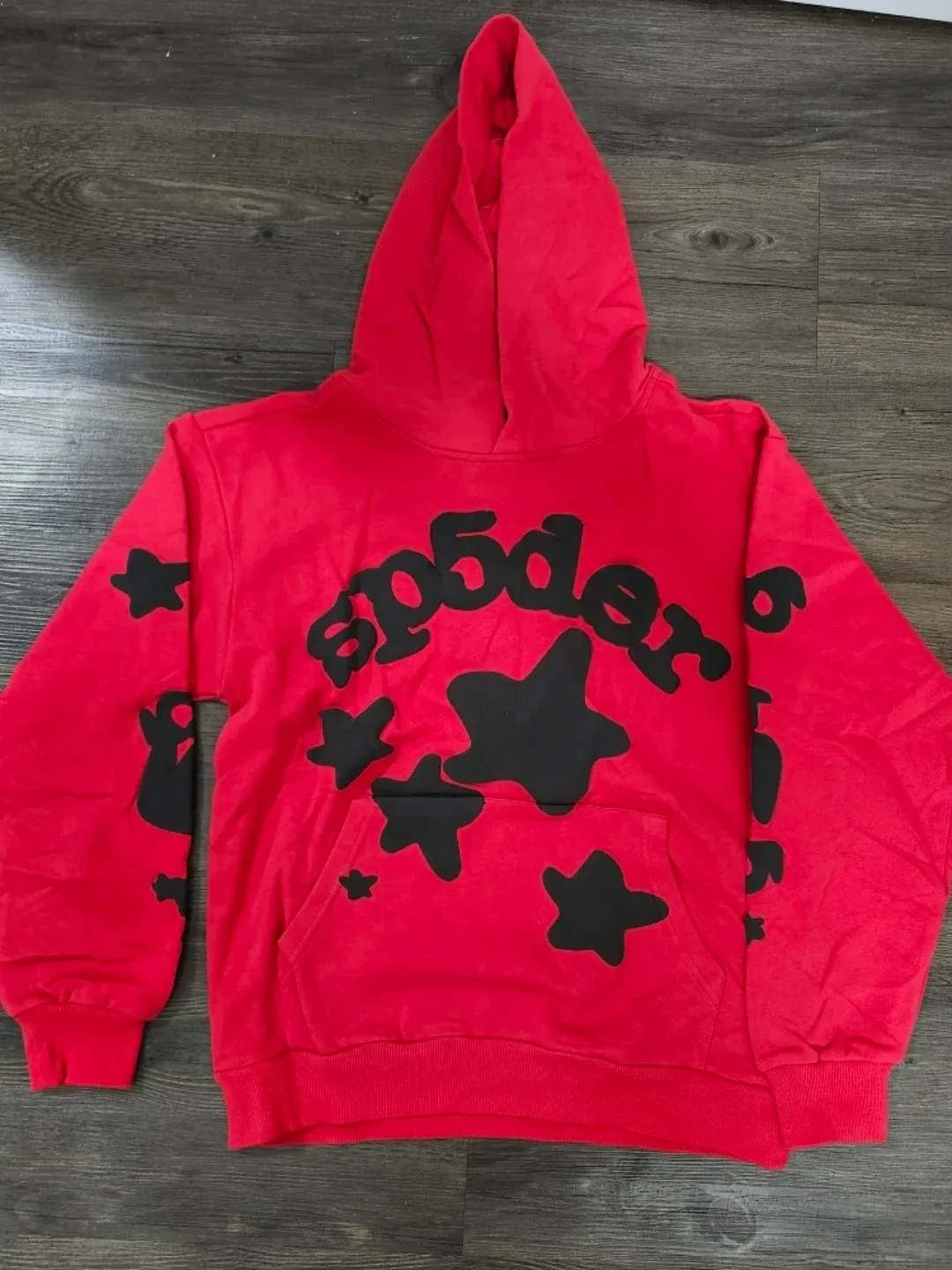 Sp5der Red Hoodie & Sweatpants Set - Size S