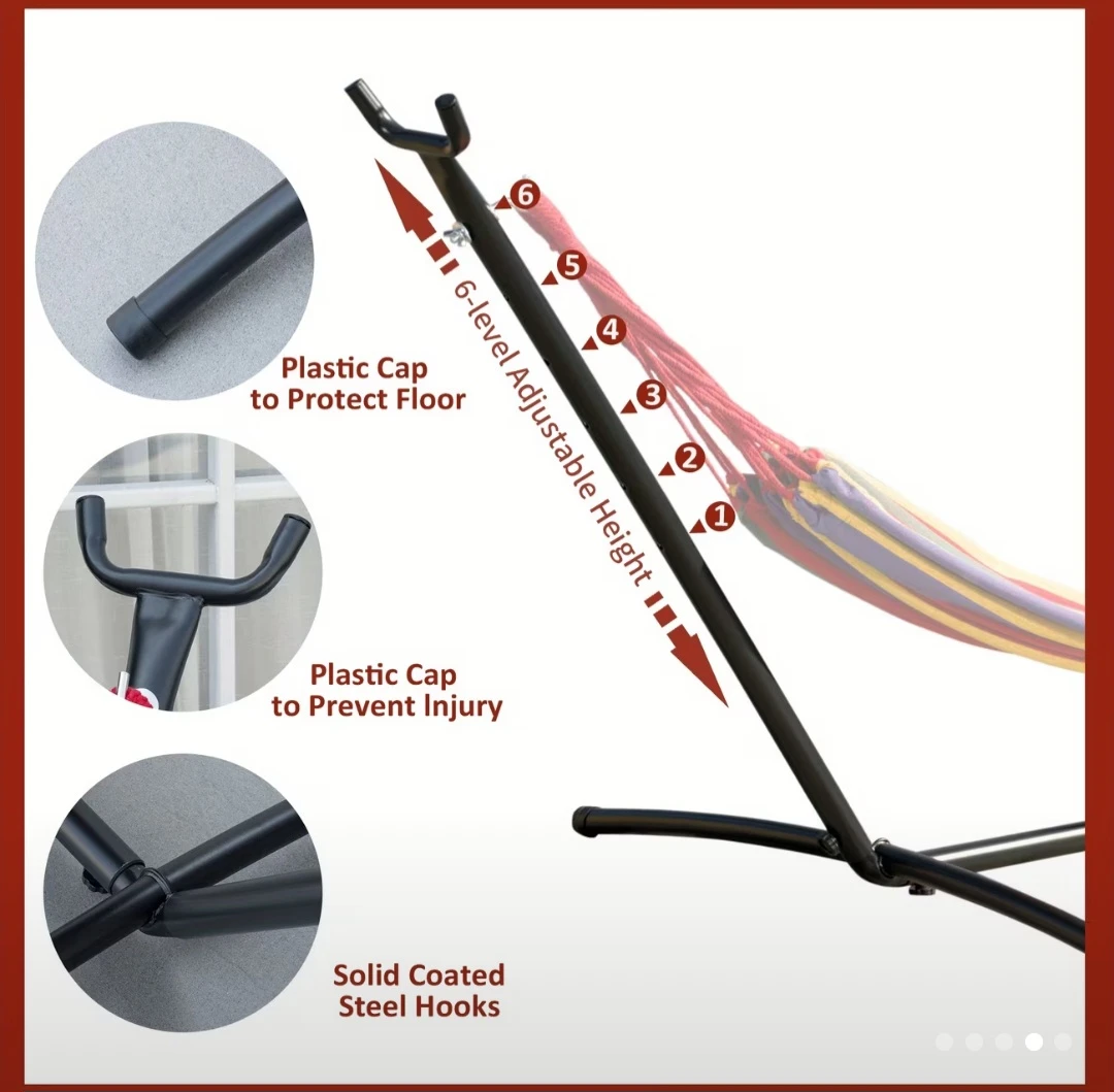 Portable Hammock with Adjustable Steel Stand - photo 4