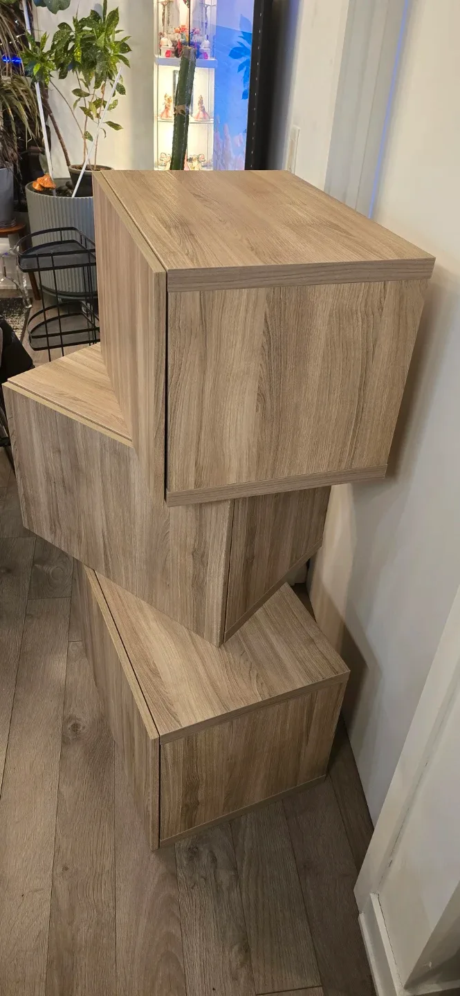 IKEA BESTA Frame, White Stained Oak 3 Units image indicator(3)