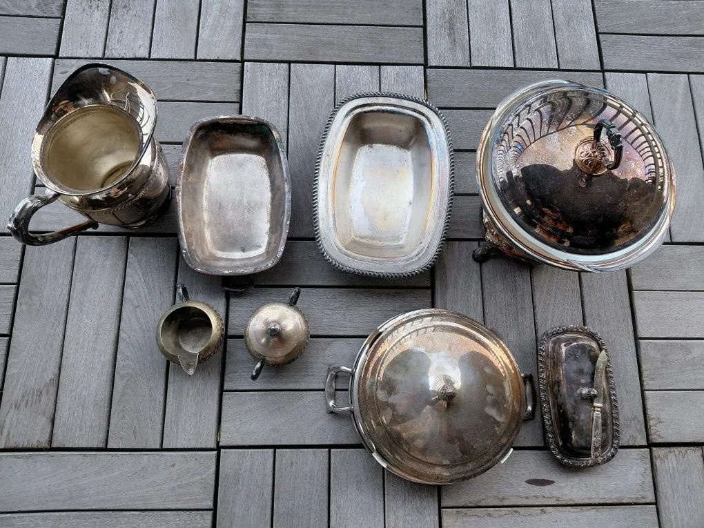 Vintage Silver Plated Serving Dishes Set