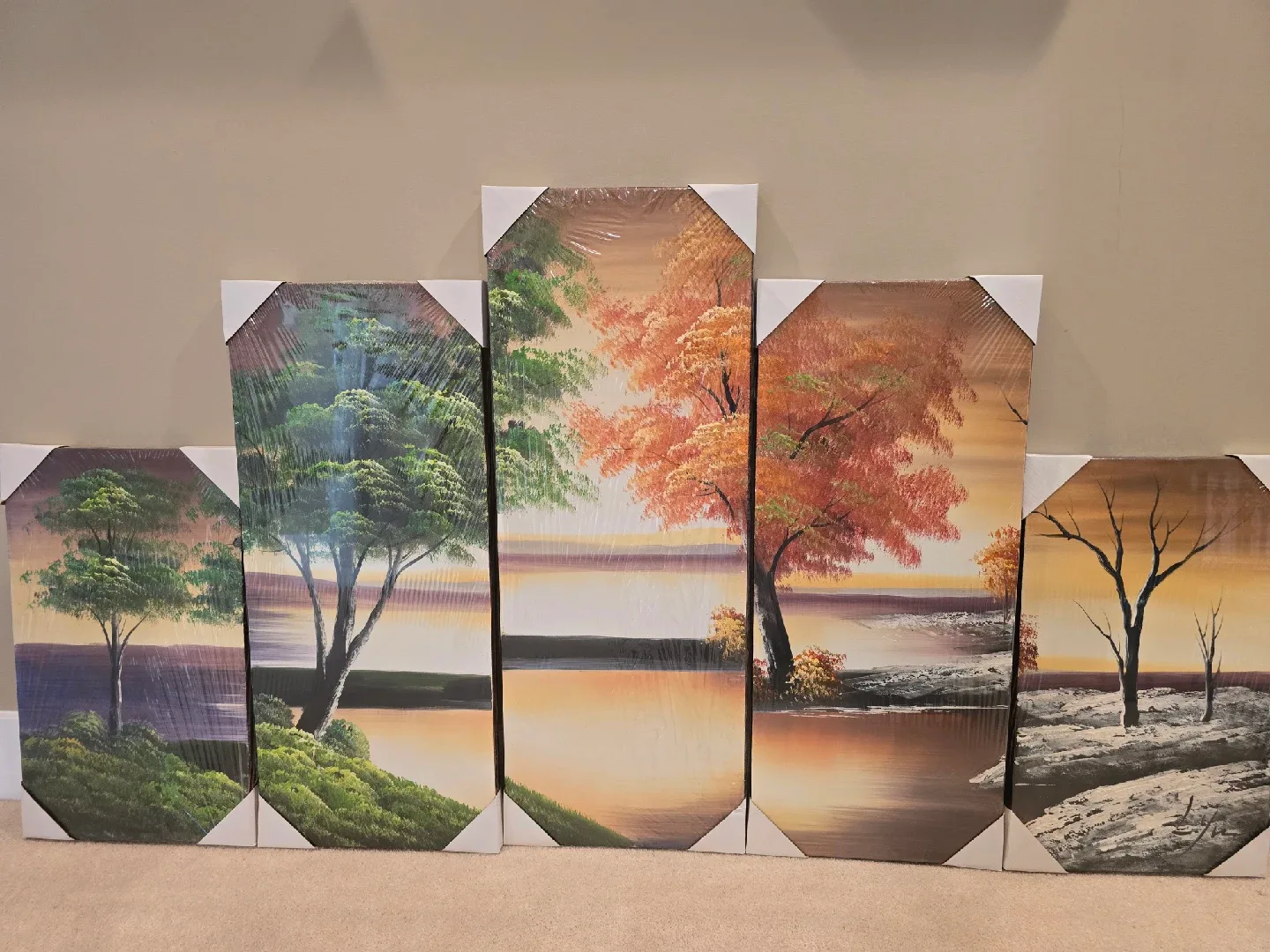 5-Piece Tree Canvas Wall Art Set - New image indicator(2)