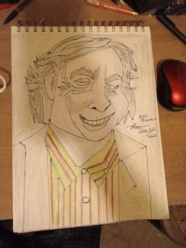 Niel Diamond Drawing Illustration by Custom Artist Sherwin image indicator(4)