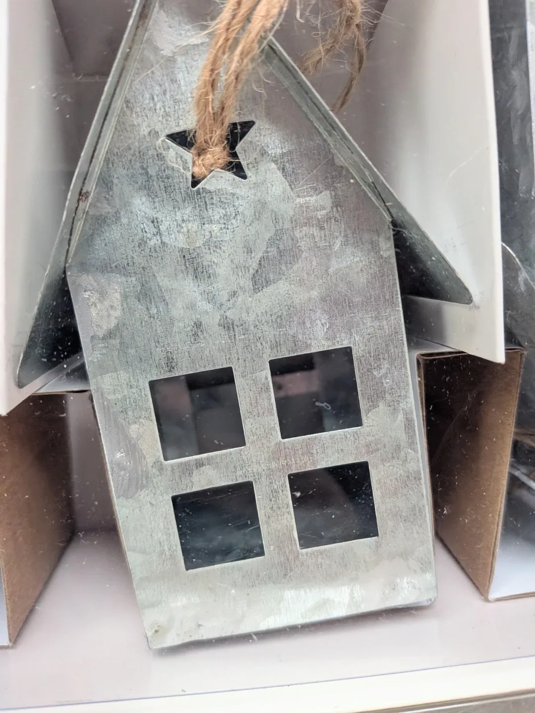 Christmas Ornaments - Pinecone & Metal House New in pkg image indicator(3)