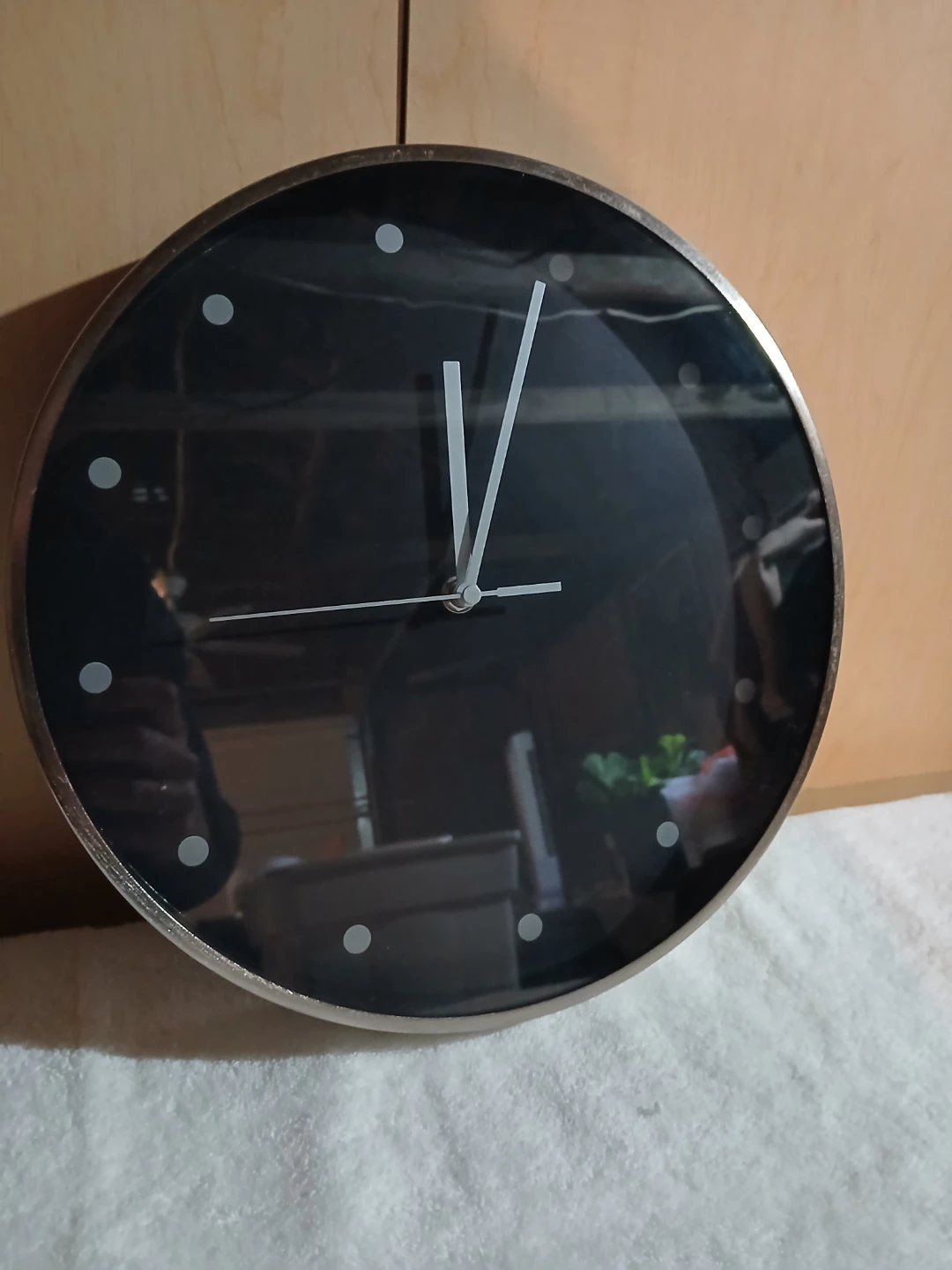 Silver Framed Wall Clock