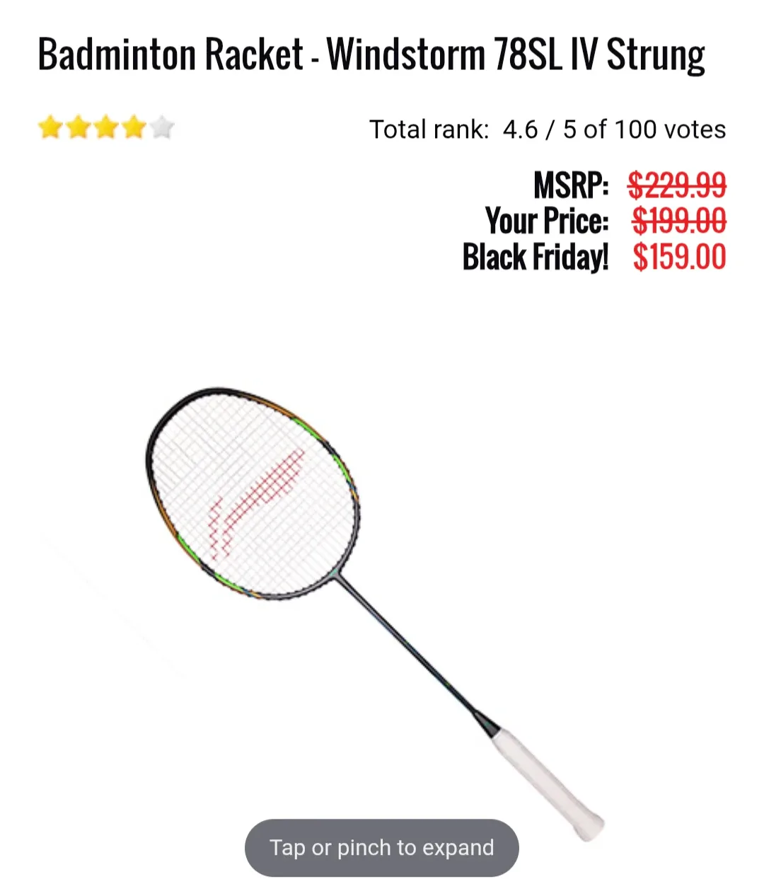 Li-Ning Windstorm 72 SLIV Badminton Racket & more image indicator(6)