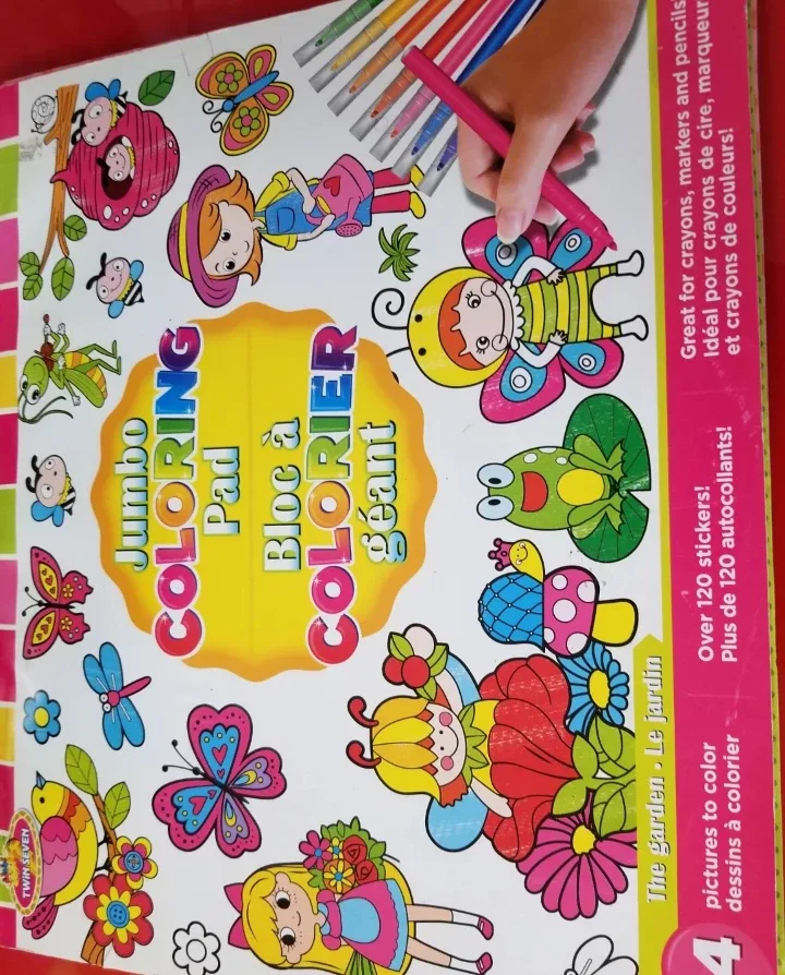 Jumbo Colouring Pad with Stickers 🥕
