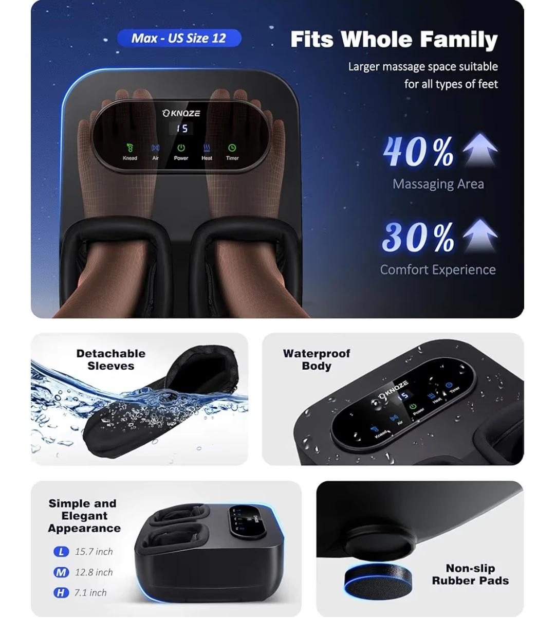 OKNOZE Foot Massager with Heat - photo 3