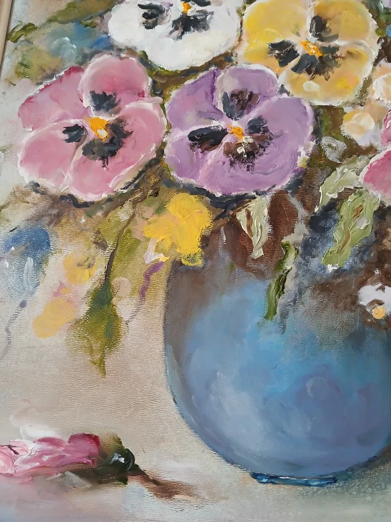 Vintage Flower Oil Painting image indicator(3)