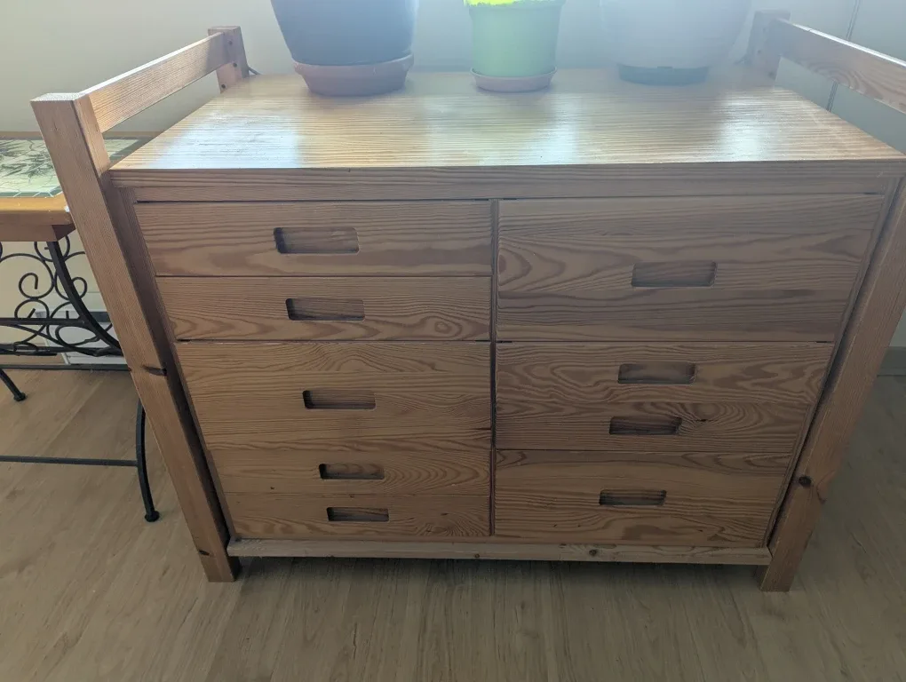 Wooden Dresser with 9 Drawers