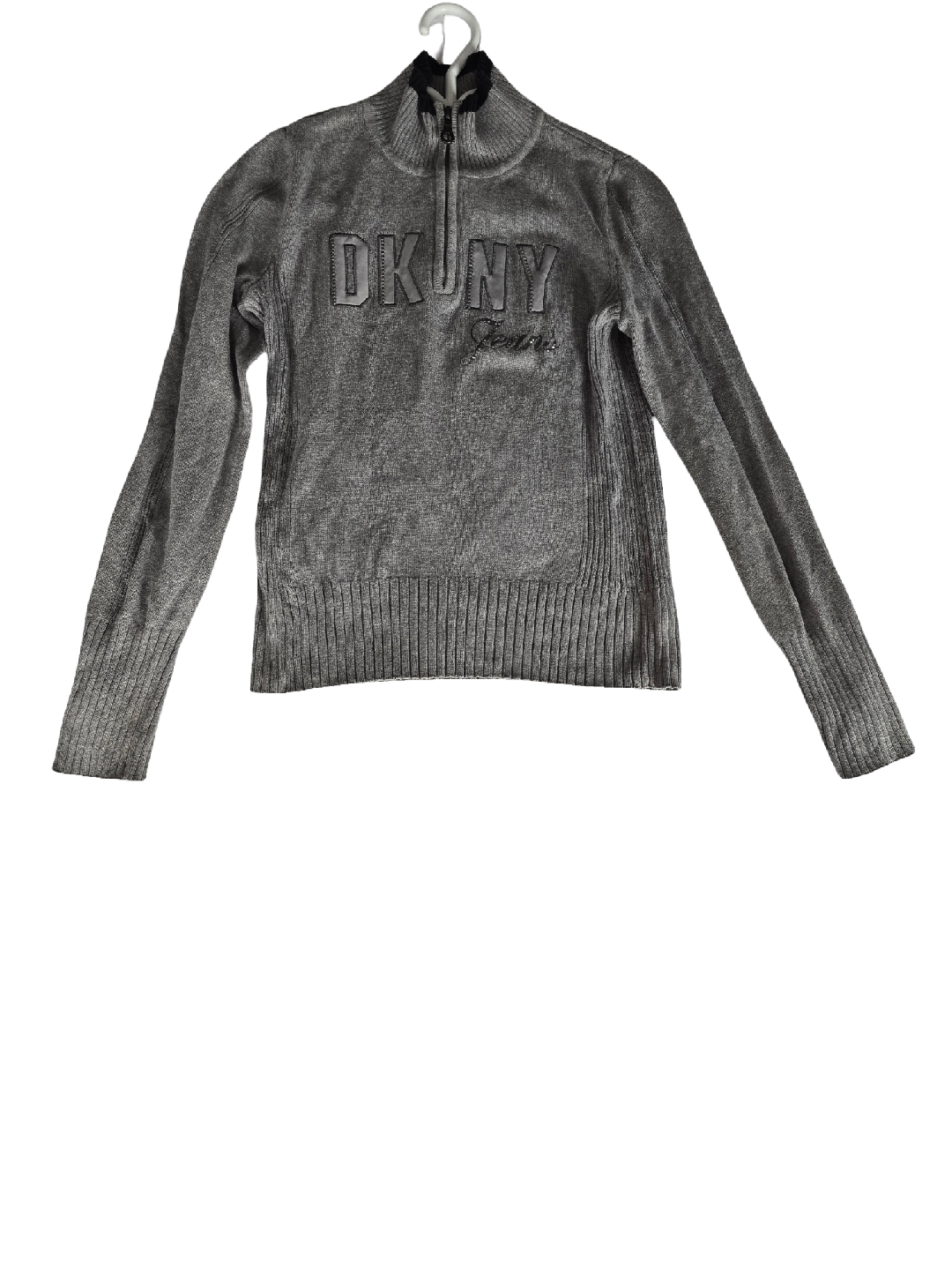 DKNY Jeans Grey 1/4 Zip Sweater - photo 2