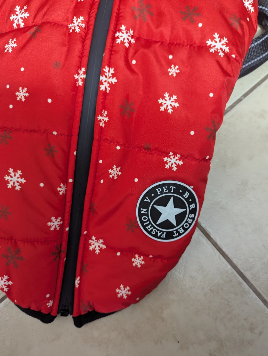 V.Pet B.A Red Snowflake Dog Winter Coat (Size S) - photo 5
