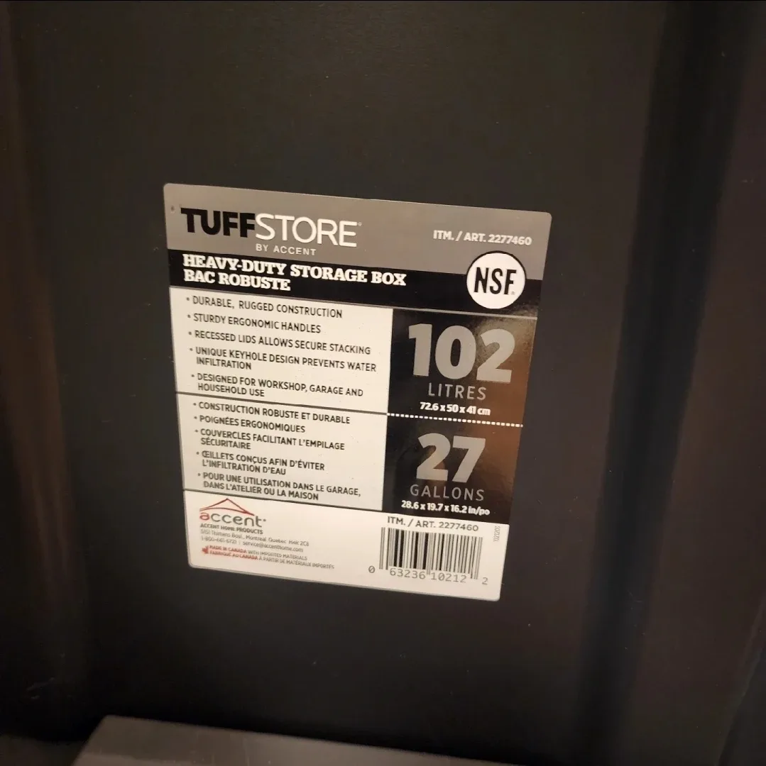 TuffStore 102 Litre Heavy-Duty Storage Box image indicator(2)