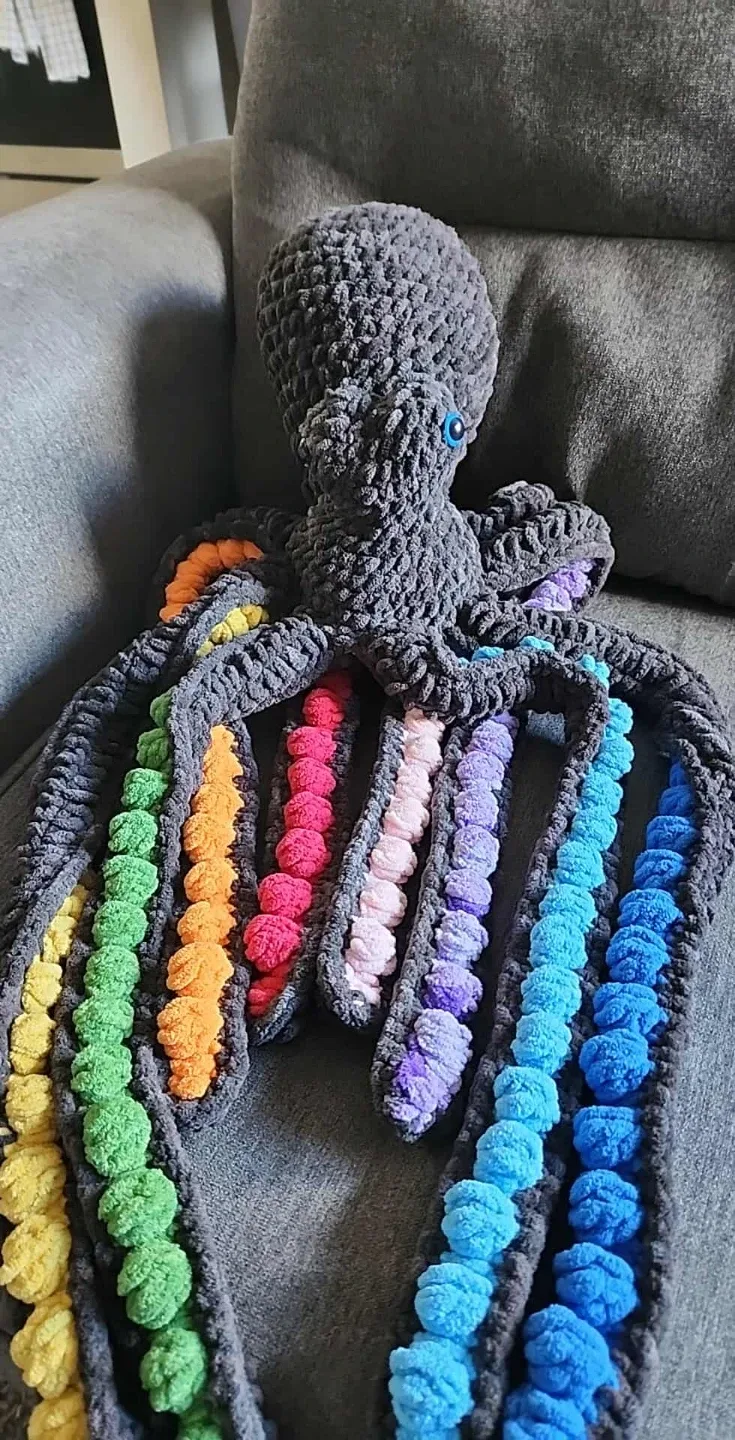 Handmade Crochet Octopus Plushie image indicator(10)