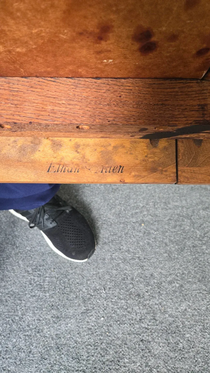 Vintage Ethan Allen Wooden Extendable Dining Table image indicator(6)