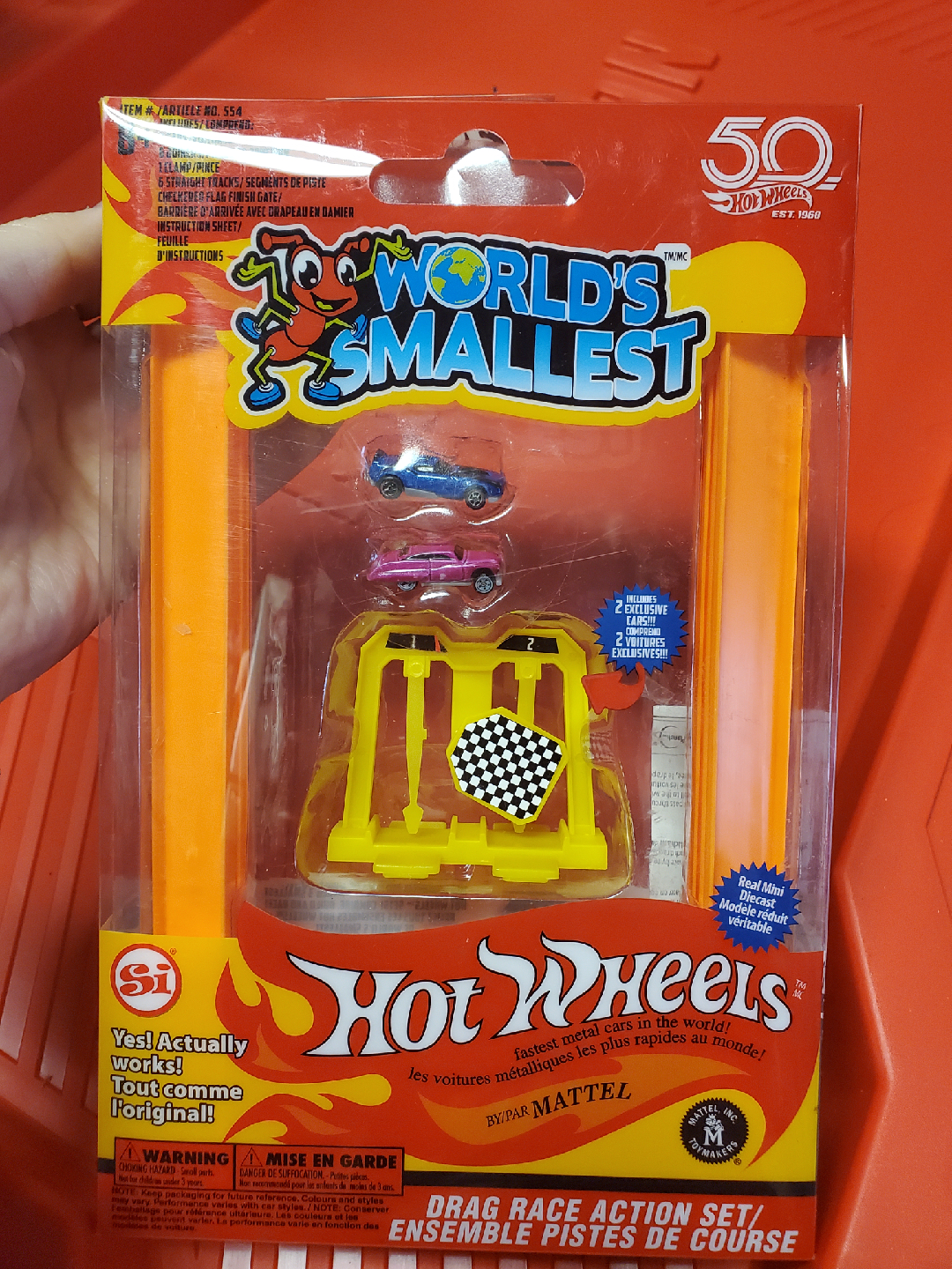 World's Smallest Hot Wheels Drag Race Set