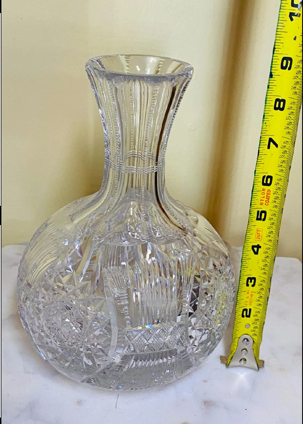 Crystal Glass Decanter, 8" Tall - photo 3